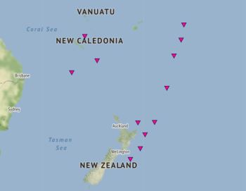 New Zealand DART Network Map