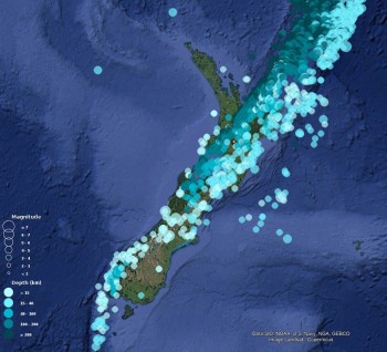 Example of a KML output file opened in Google Earth. 