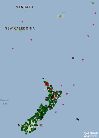 Map of our sensor networks