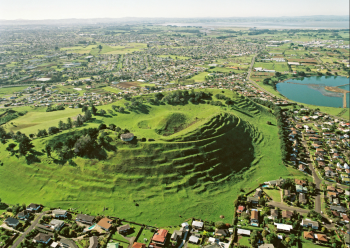 View of Mt Mangere volcano