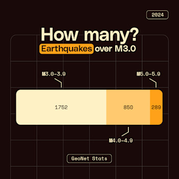 Breakdown of 2024 earthquake sizes