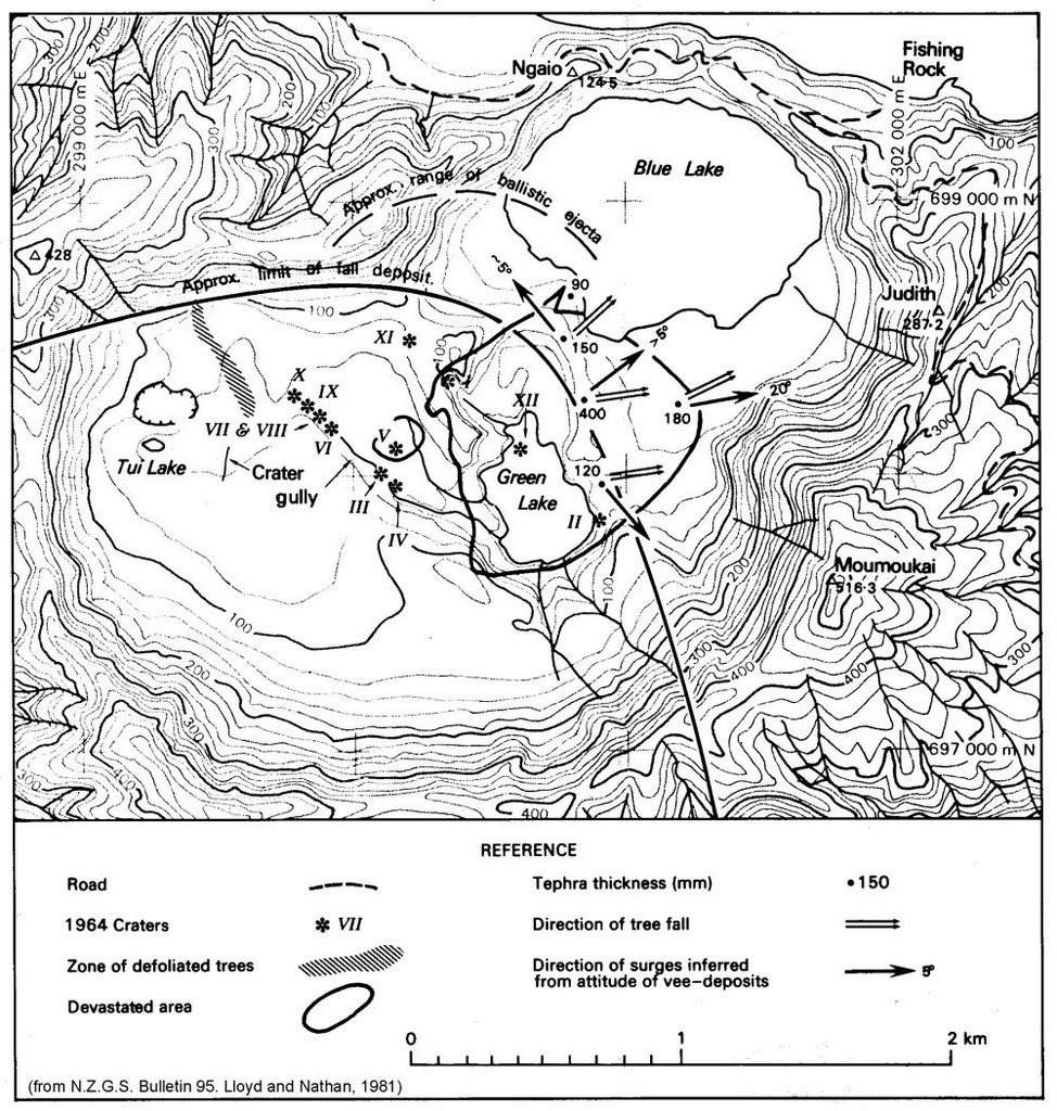 Topographic map of Raoul Island